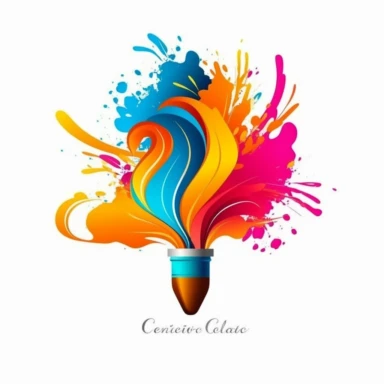 Create a unique and eye-catching logo for CreativeClipartCo, an online store specializing in high-quality clipart. The logo should capture the essence of creativity, imagination, and playfulness, while still conveying professionalism and trustworthiness. Incorporate vibrant colors and elements that reflect the diverse range of cliparts available. Emphasize the concept of artistry and digital content. We envision a logo that is modern, clean, and memorable, evoking a sense of joy and inspiration.