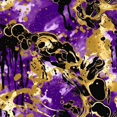 lilas and black psychedelic pattern for t-shirt, clipart. gold paint pour