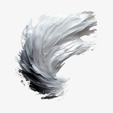 brush stroke, white color oil paint, clipart, transparent background