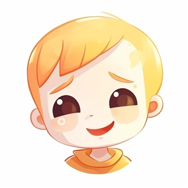 happy cute Foster Parent face, cartoon, clipart, mascot, isolated on white background