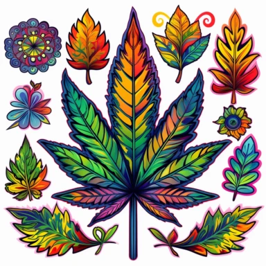 Embark on a mind-bending journey with a psychedelic cannabis clipart collection that merges vibrant colors, intricate patterns, and the iconic cannabis leaf. Visualize a captivating assortment of cannabis-themed clipart, infused with psychedelic aesthetics. Each clipart image showcases the distinctive shape of the cannabis leaf adorned with mesmerizing patterns, vivid colors, and trippy elements. Let the psychedelic colors burst forth, creating an explosion of vibrant hues that evoke a sense of 