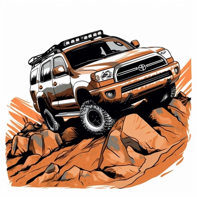 2004 Toyota sequoia off-road aggressive terrain clipart