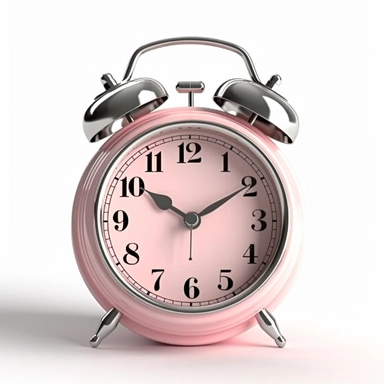 light pink alarm clock clipart