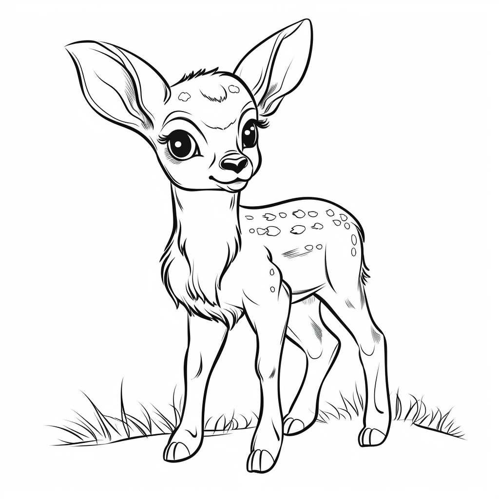 baby deer clipart