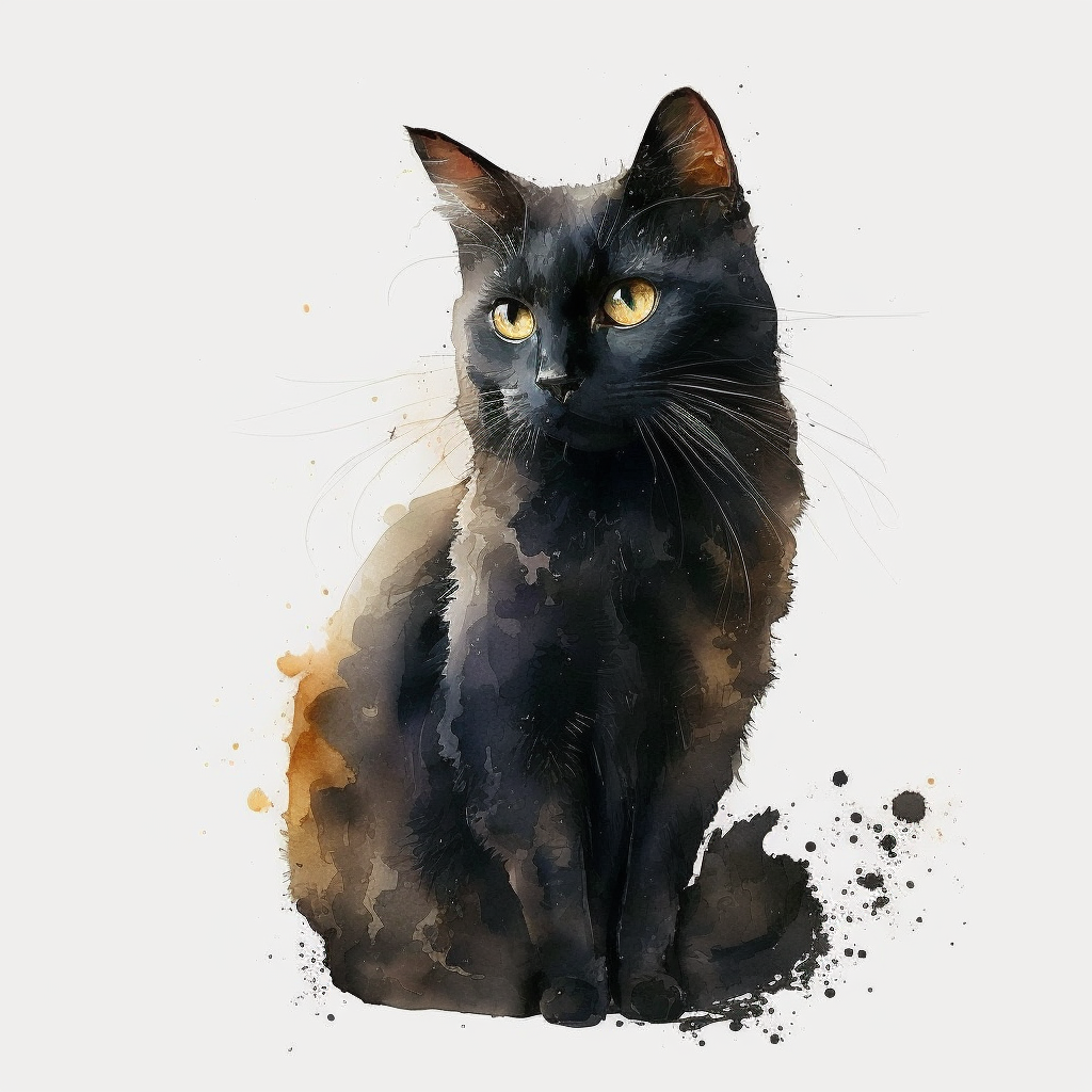 black cat clipart