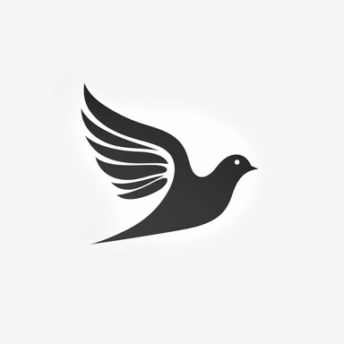 simple vector illustration, holy dove, christian art, minimal, religious symbol, silhouette, outline svg, svg clipart, black and white, all white background