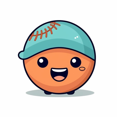 cute baseball ball clipart