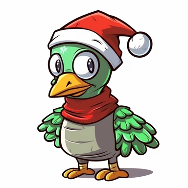 christmas turkey, object, vibrant colors, cel shading, game graphics, clean lines, lineart, simple, cute, kawaii, on white background, vector art, clip art, doodle art, comic art