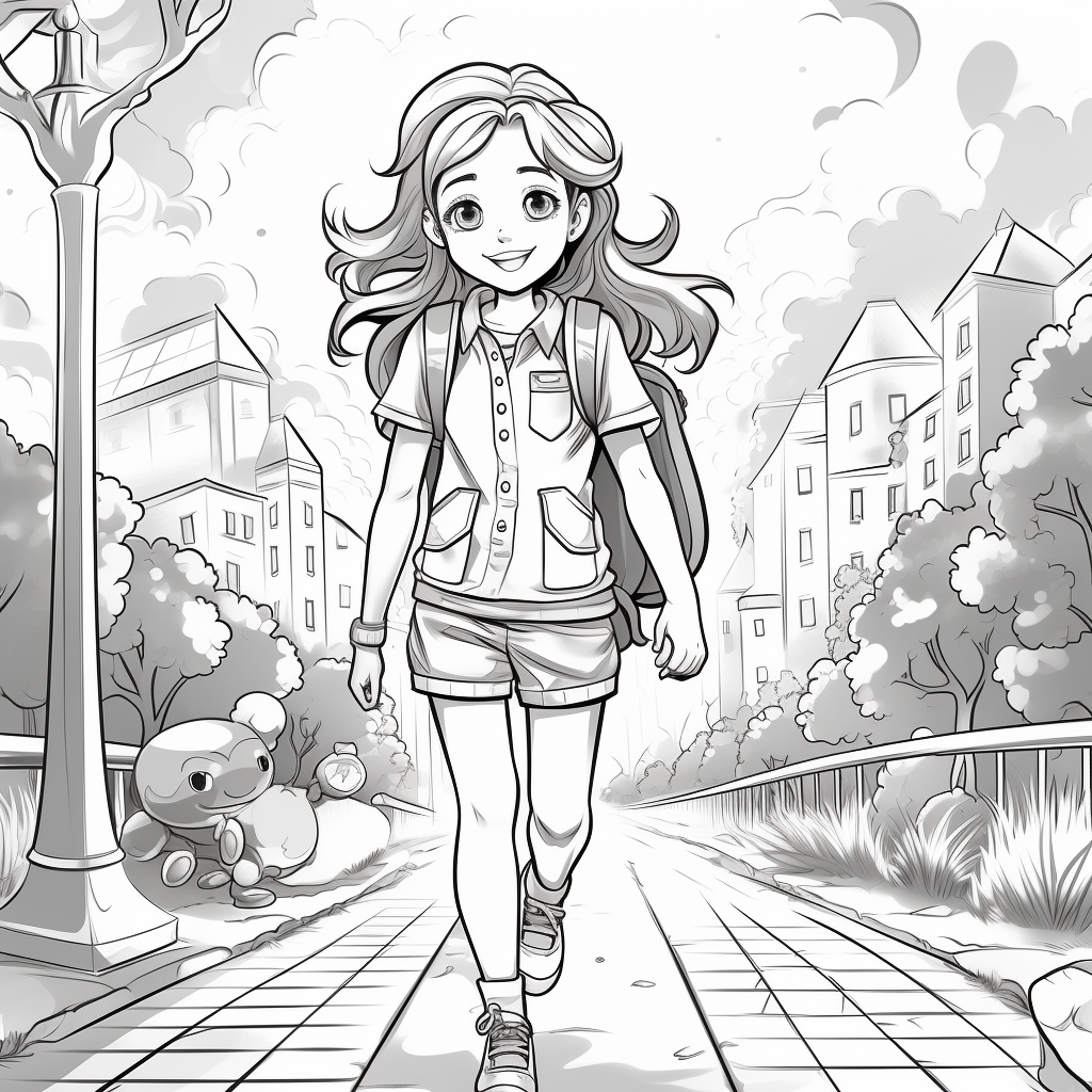 going to school clipart