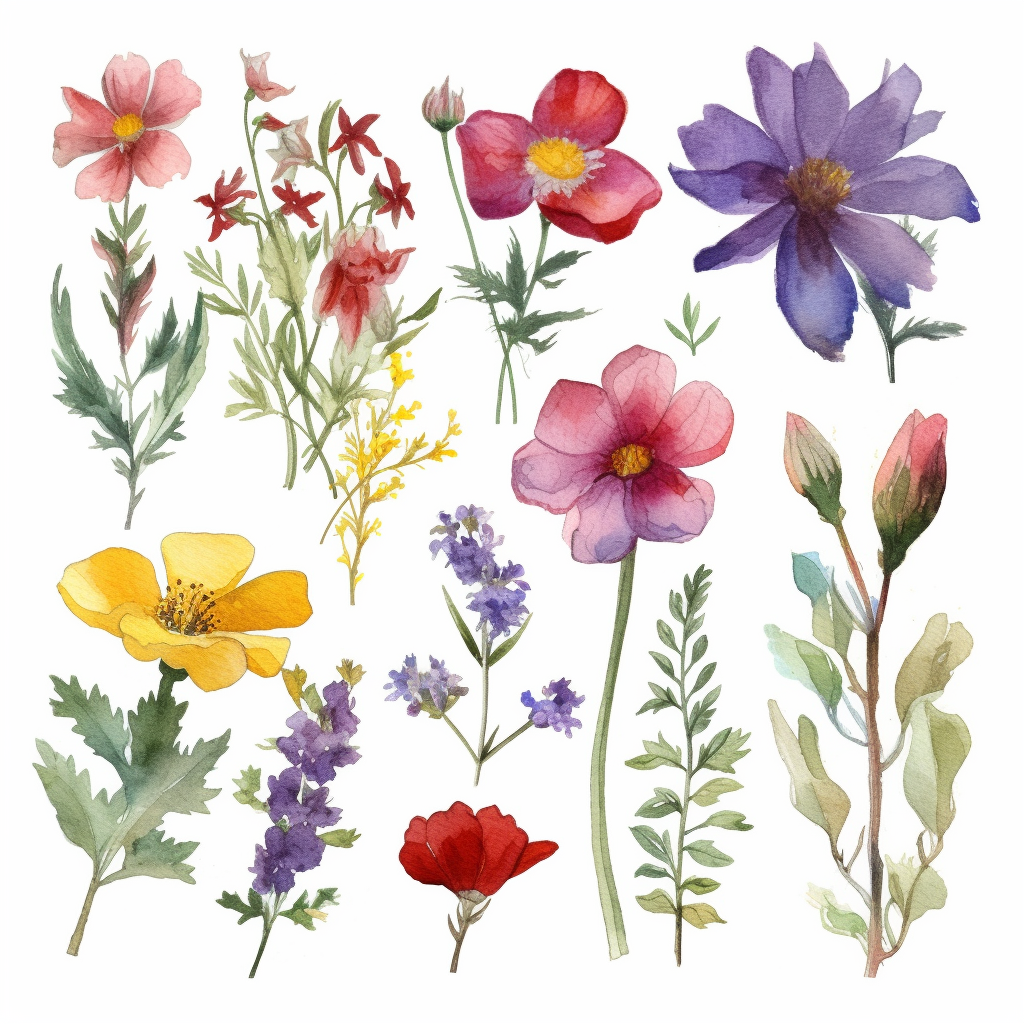 art clip flowers