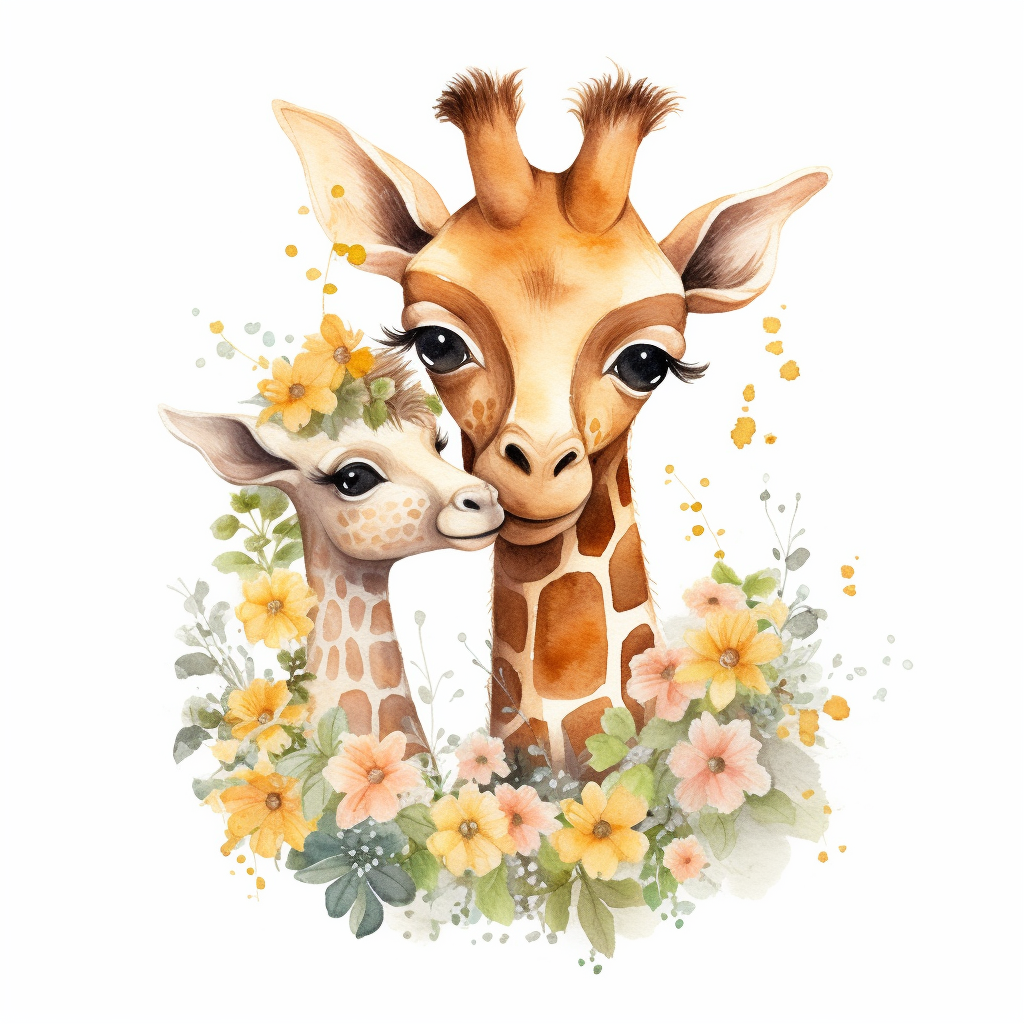 animated giraffe cliparts