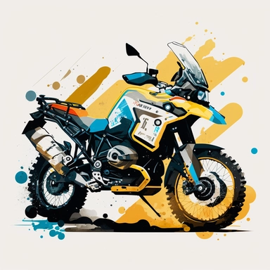 bmw gs, clipart, simplistic, poster paints