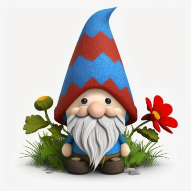 gnome clipart in the style of Jenny Nyström, white background, no shadow