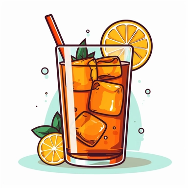 Craft a refreshing and modern clipart to celebrate International Tea Day with a focus on iced tea. Against a clean white background, create an enticing scene featuring a stylish glass of iced tea. Use bold colors, clean lines, and subtle gradients to evoke a contemporary style. Incorporate details like condensation droplets and garnishes to enhance the visual appeal. Let your clipart capture the refreshing essence of iced tea and inspire viewers to embrace its cool and invigorating qualities.