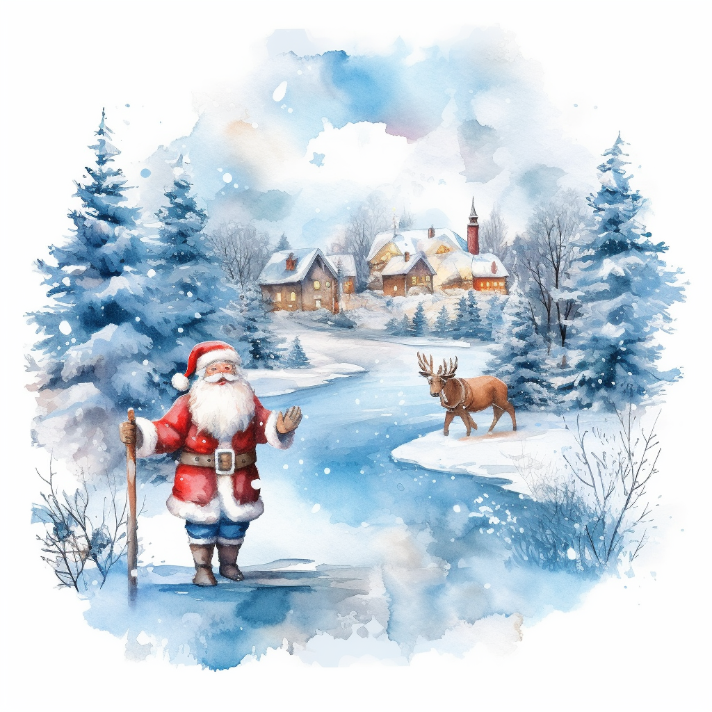 blue santa cliparts