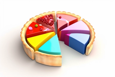 pie+graph , highly detailed, isolated on white, clipart,