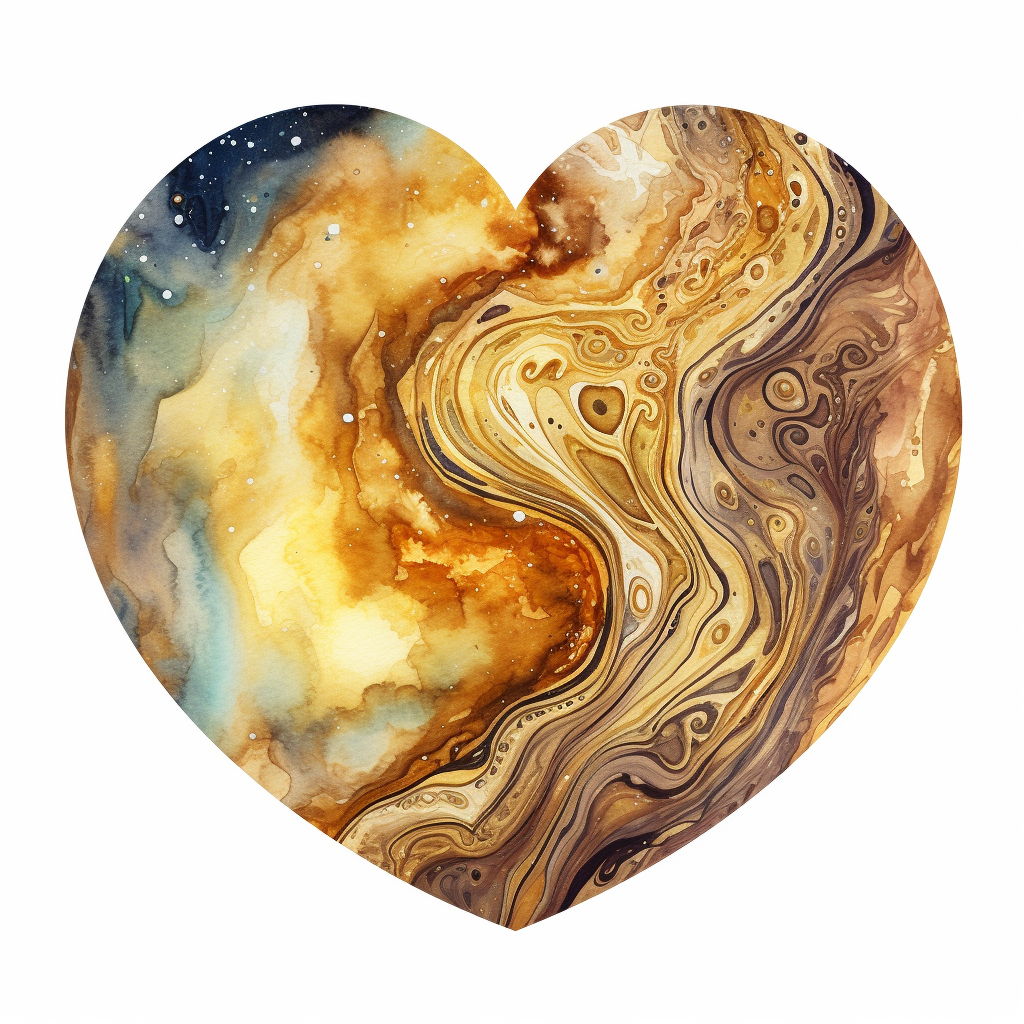 golden hearts cliparts