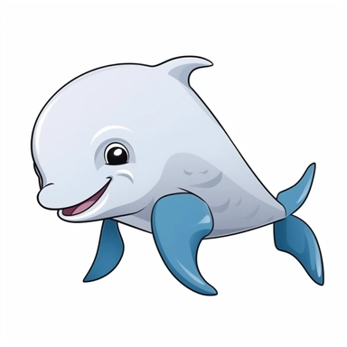 clipart with white background, cute baby beluga whale, clearly defined separate image, high quality--ar3:4-no mockups, watermarks, numbers, writing, letters--q2--v5.1--s1000