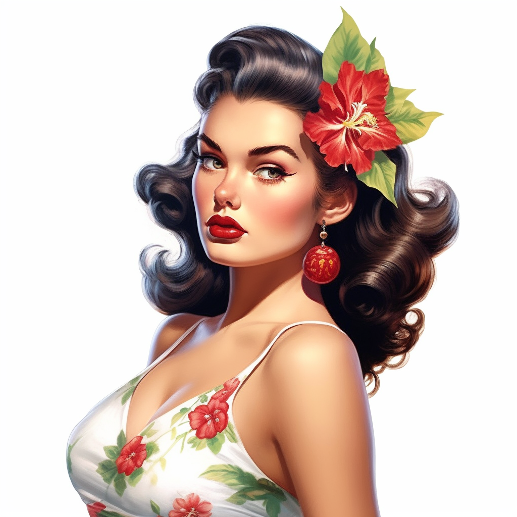 hawaiian woman cliparts