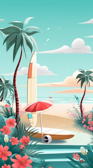 florida summer inspired clipart