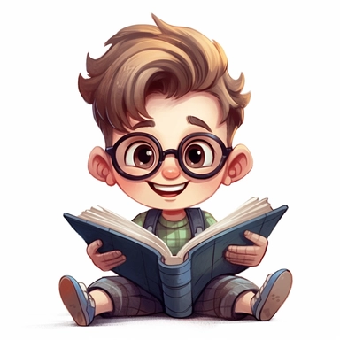 a happy little cute boy in a five-year-old, book, style by Lusy Fleming, folk art, watercolor, clipart elements, smooth gradients, black contour outline, ultra detailed, white background, super clear, high quality