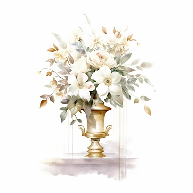 watercolour beautiful realistic white floral wedding flower spray on gold rectangle stand realistic elegant wedding floral display stand with white glitter wedding flowers ,build a family style clip art illustrated clip art graphics , PNG image,transparent background ,ultra highly detailed, 18k, sharp focus, bright photo with vibrant colours, digitally enhanced,photographic, enhanced graphics, png format, straight, sharp focus, bright lighting, intricate detailed png image ,high definition,300dp