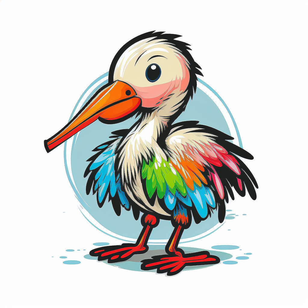 baby and stork clipart