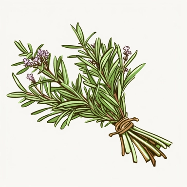cartoon rosemary herb clipart
