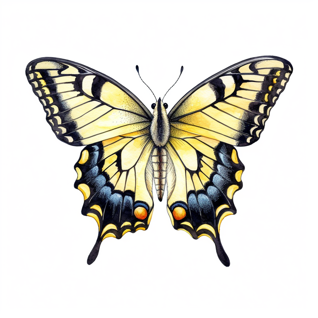 butterfly clipart black and white