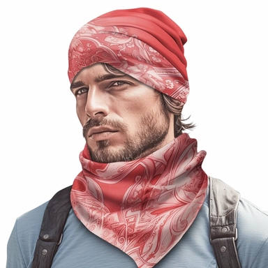clipart bandana, men , photo realistic ,white background