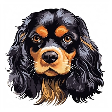 dog cavalier King Charles Spaniel clip art