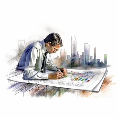business data in the style of digital airbrushing, realistic yet stylized, digitally enhanced, clipart, 32k uhd, white background