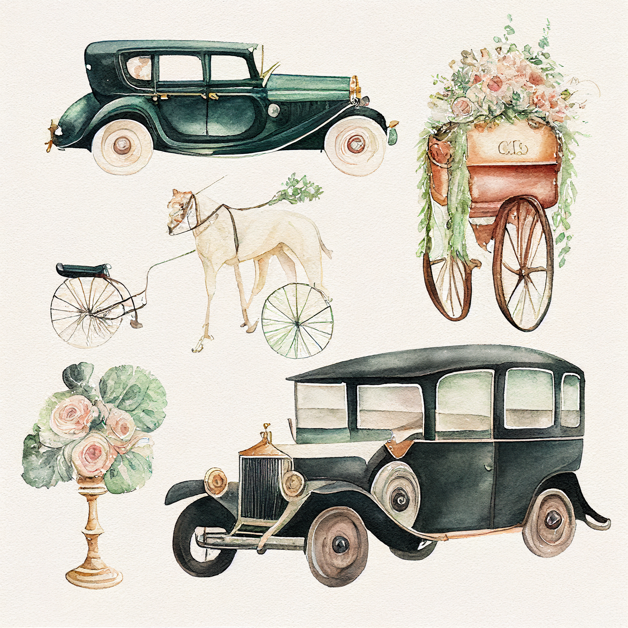 horse drawn carriage cliparts