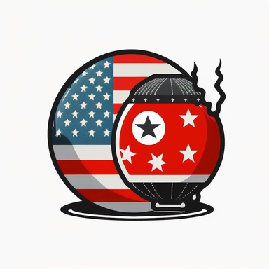 Bomb Trade War Icon Clipart on white background