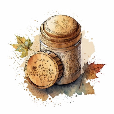 highly detailed and intricate watercolor of wine cork clipart, warm lighting, white background