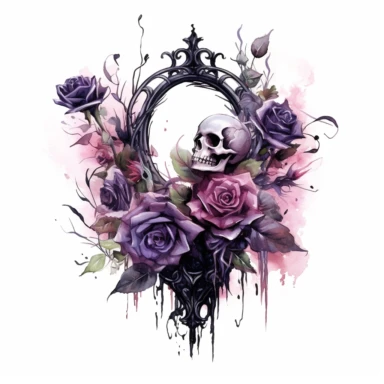 Step into a world where the ethereal beauty of watercolors meets the dark allure of Gothic aesthetics. Create an extraordinary collection of Gothic floral arrangements in clipart form, each brushstroke capturing the delicate balance between light and shadow. Infuse the artwork with elements inspired by Gothic literature and art, intertwining roses, thorns, and dark foliage with intricate details like antique keys, winding vines, and elegant candelabras. Choose a vivid color palette that juxtapos