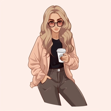 , digital stickers, Girlboss, working, computer fashion, french, Monday, productive, cartoon realistic, clipart, minimalistic, aesthetic, rose pastel , brown pastel