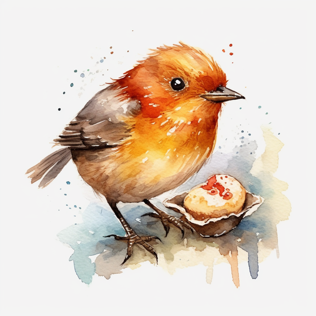bird eating cliparts