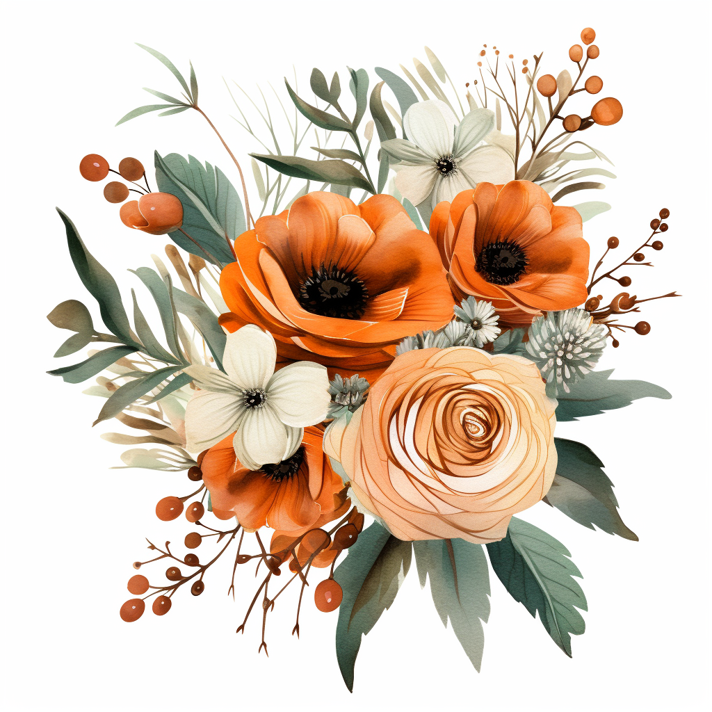 Burnt Orange Wood Flowers At Wendell Blakely Blog