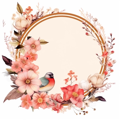 clipart, white background, a banner for mother's day, floral, in the style of spring colors, Whimsical Illustration, etsy png, printable art, stickers, vintage aesthetics