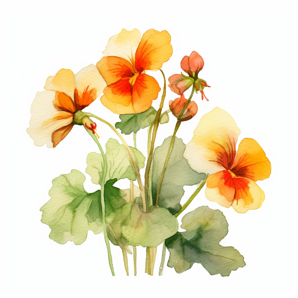 nasturtium flower cliparts