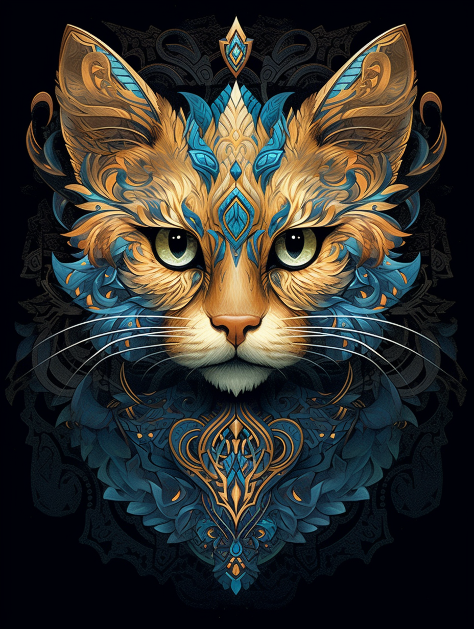 orange cat clipart