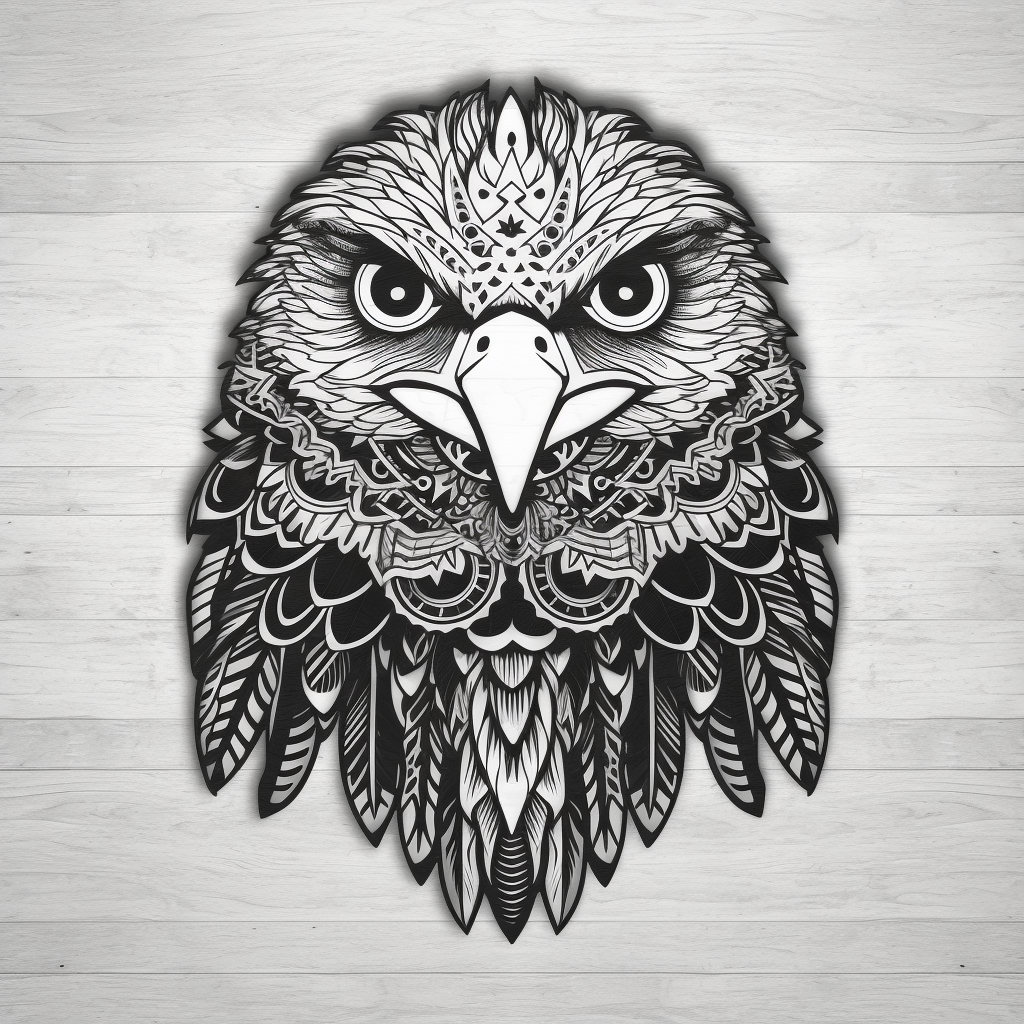 american black eagle Svg, american eagle Mandala Svg, american eagle