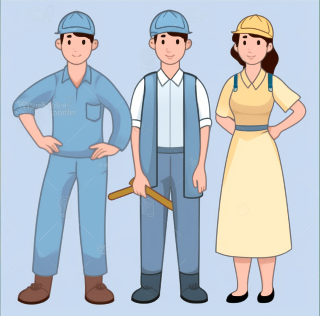 cartoon workers cliparts