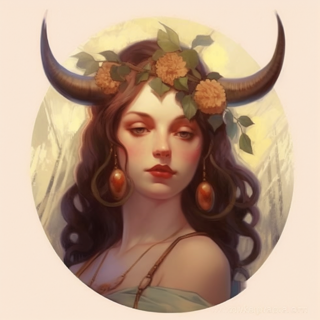 dragon , Taurus zodiac sign as fantasy girl with nose ring and earnings ...