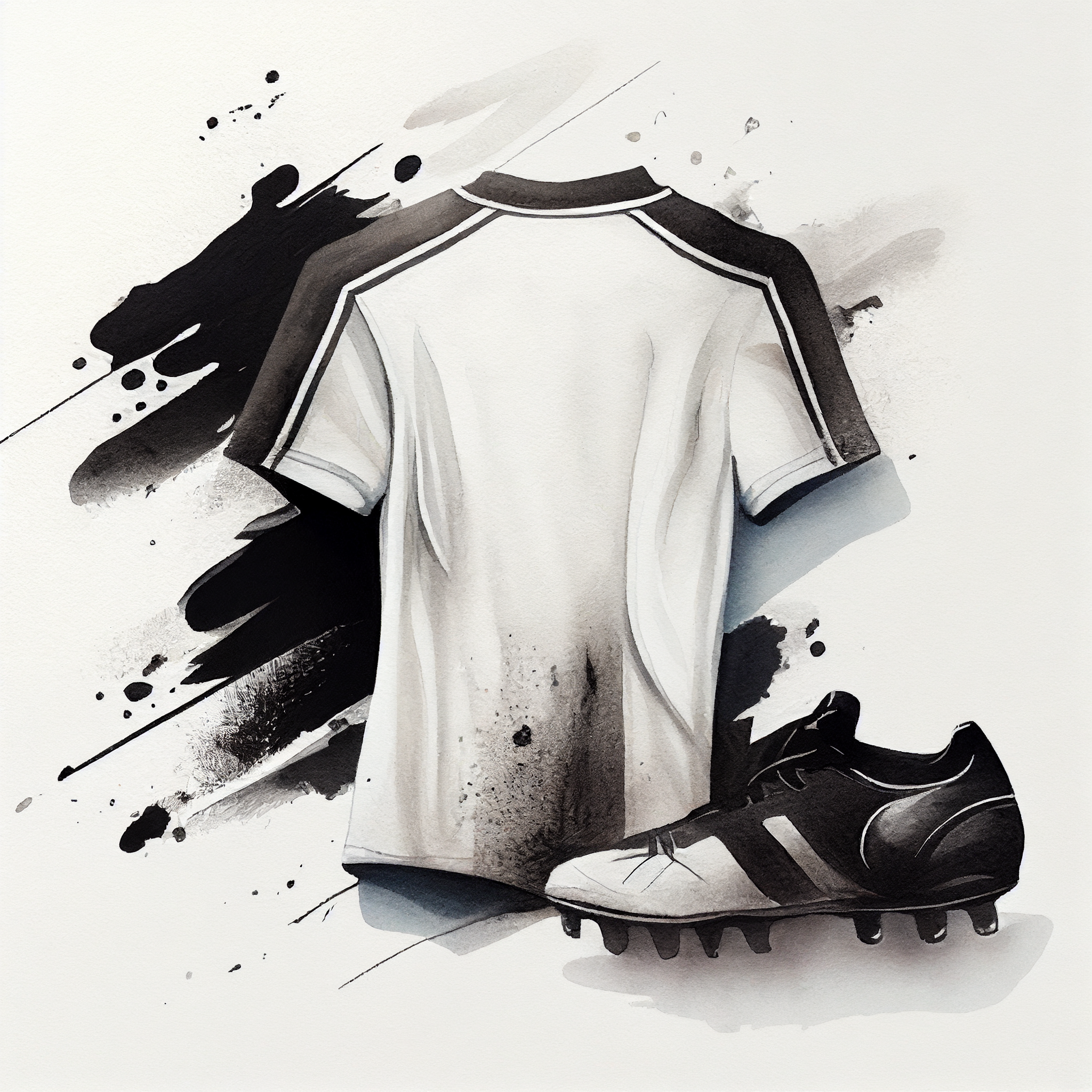 black and white football clipart