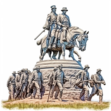 clipart Gettysburg National Military Park, Pennsylvania , America , interior design , photo realistic, white background