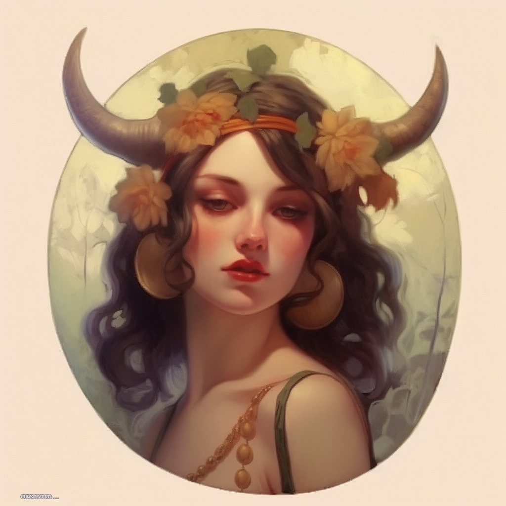 dragon , Taurus zodiac sign as fantasy girl with nose ring and earnings ...