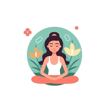 adorable simple yoga logo clipart, white background