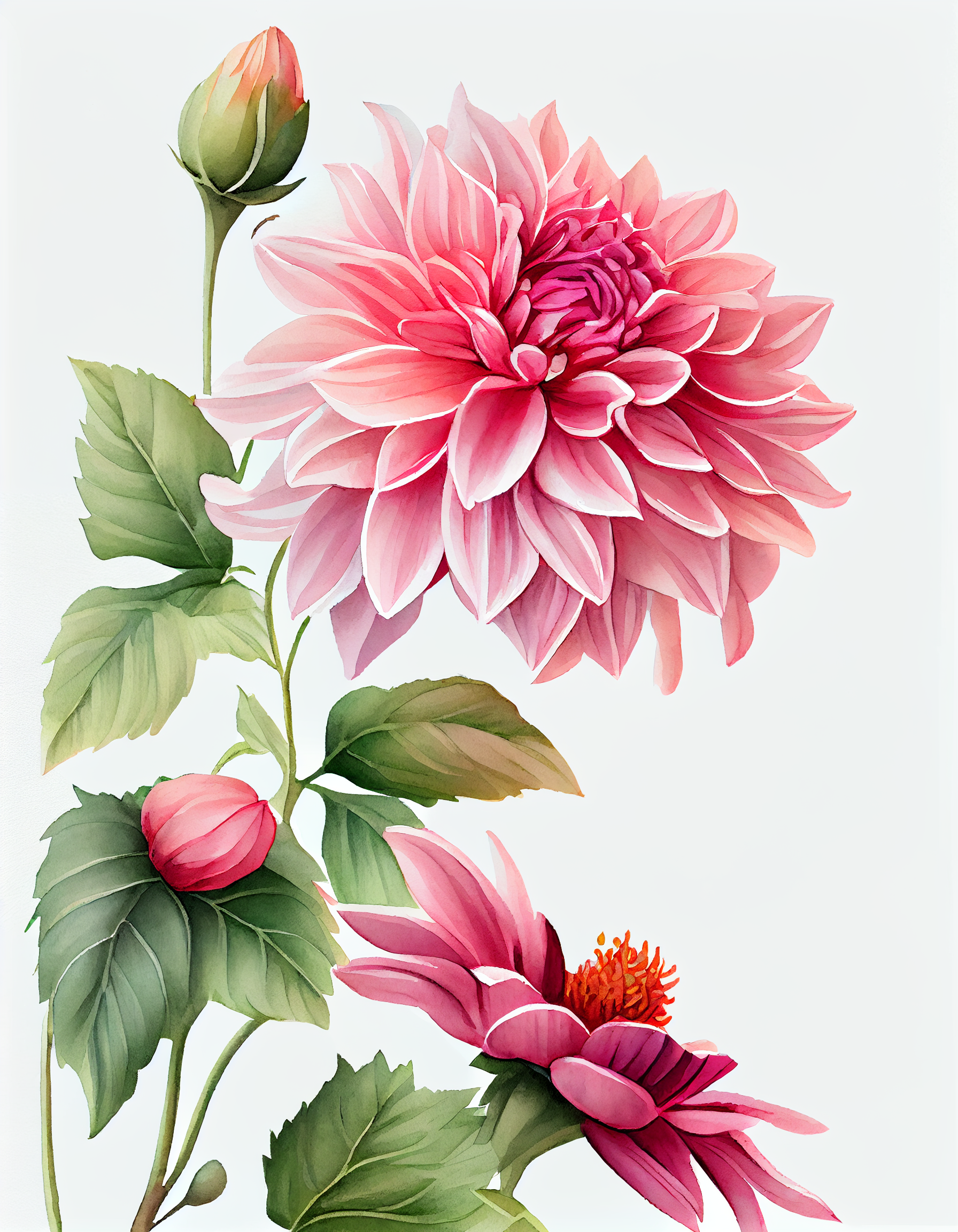 cliparts pink dahlia